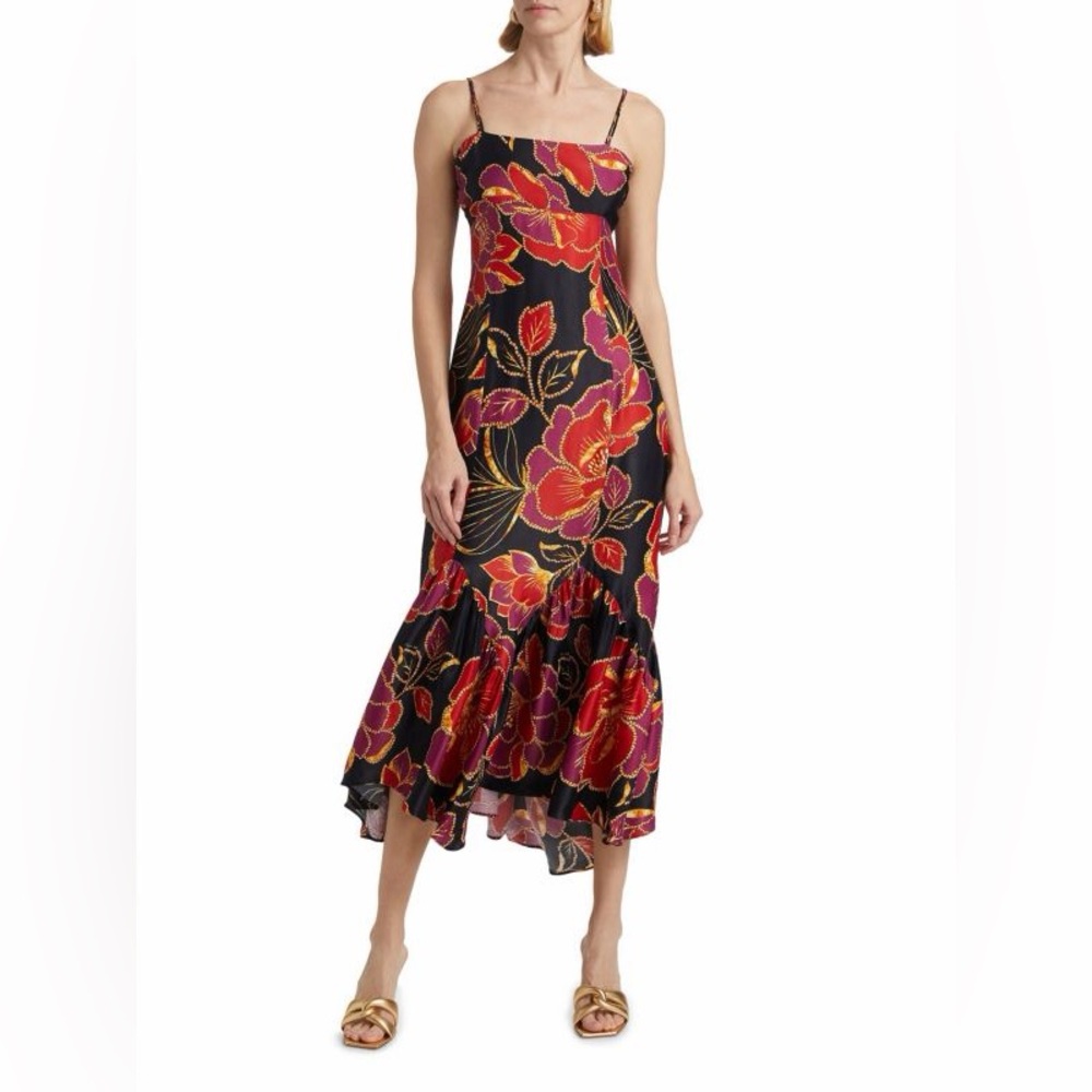 Farm Rio Shiny Chita midi dress